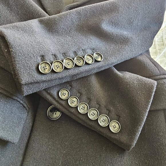 Burberry London Wool Cashmere Coat - Black - Sz UK2/US0/IT34 - Picture 7 of 16